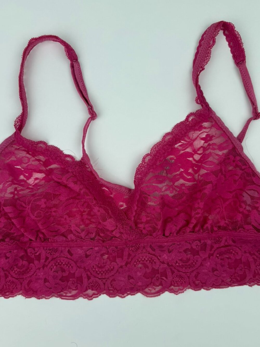 Women's Gilligan & O'Malley Magenta Lace Lounge Bralette Size L